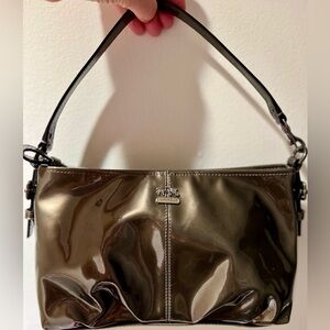 Coach Madison Patent Leather Metallic/Pewter bag